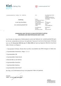 Hafensperrung Saison 2025 20261